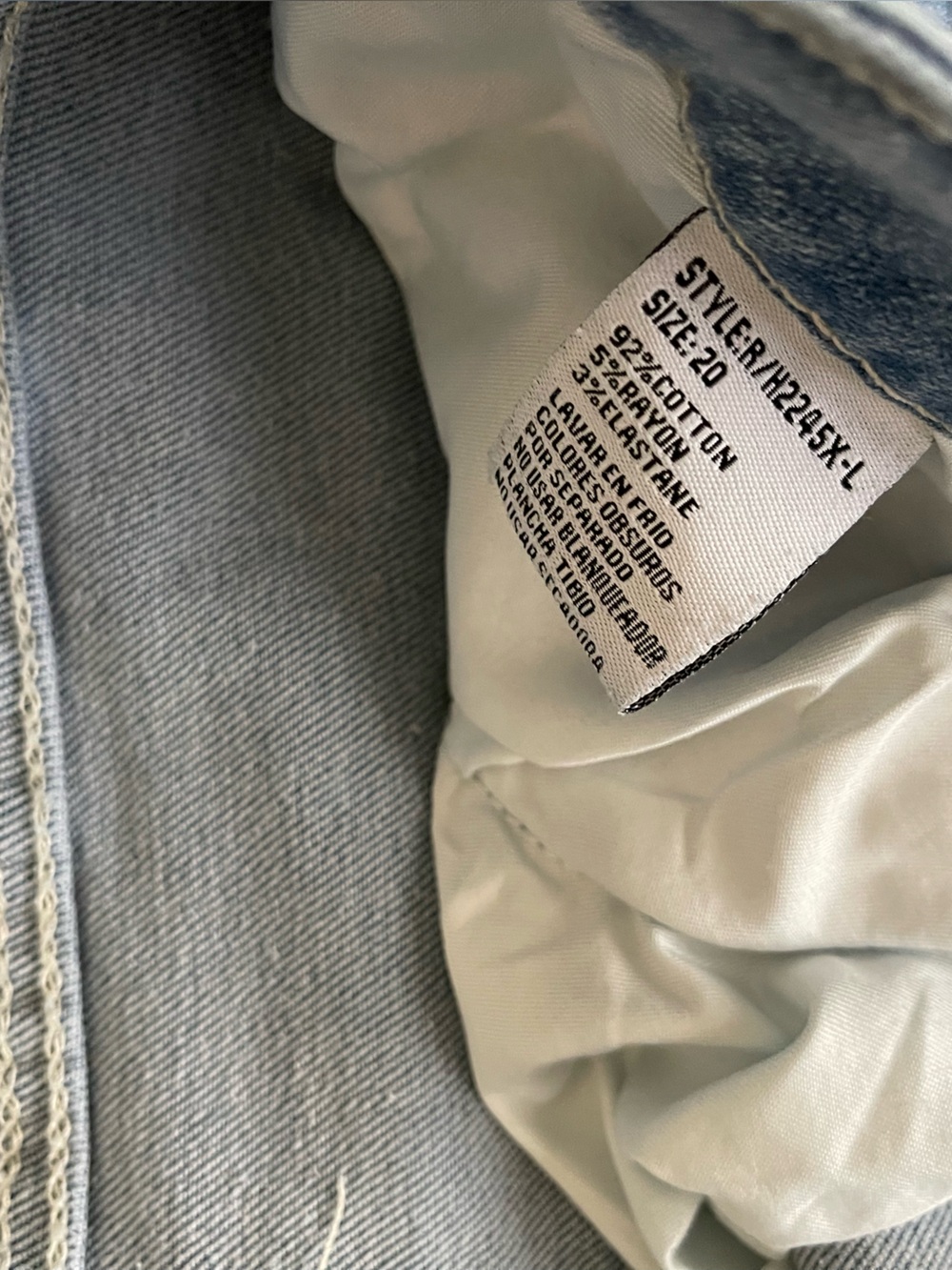 Curvy girl Sky jeans Women’s Light Blue Jeans - Size 20 stretch classic timeles - Picture 3 of 8
